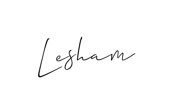 Best and Professional Signature Style for Lesham. Allison_Script Best Signature Style Collection. Lesham signature style 2 images and pictures png