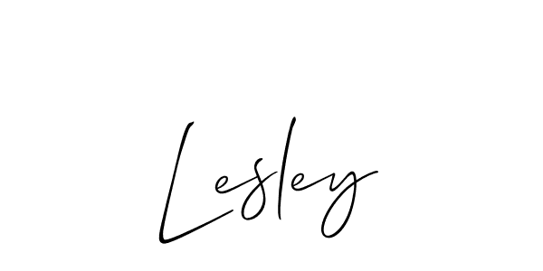 The best way (Allison_Script) to make a short signature is to pick only two or three words in your name. The name Lesley include a total of six letters. For converting this name. Lesley signature style 2 images and pictures png