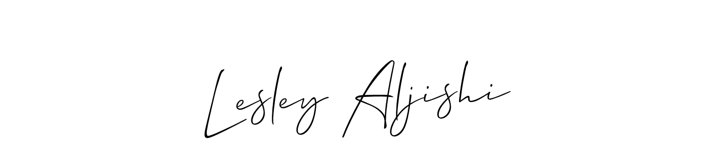 Here are the top 10 professional signature styles for the name Lesley Aljishi. These are the best autograph styles you can use for your name. Lesley Aljishi signature style 2 images and pictures png