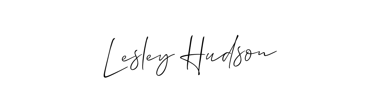 How to make Lesley Hudson name signature. Use Allison_Script style for creating short signs online. This is the latest handwritten sign. Lesley Hudson signature style 2 images and pictures png