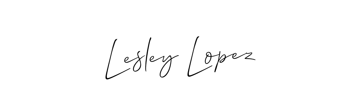Design your own signature with our free online signature maker. With this signature software, you can create a handwritten (Allison_Script) signature for name Lesley Lopez. Lesley Lopez signature style 2 images and pictures png