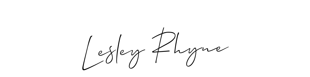 Make a beautiful signature design for name Lesley Rhyne. With this signature (Allison_Script) style, you can create a handwritten signature for free. Lesley Rhyne signature style 2 images and pictures png