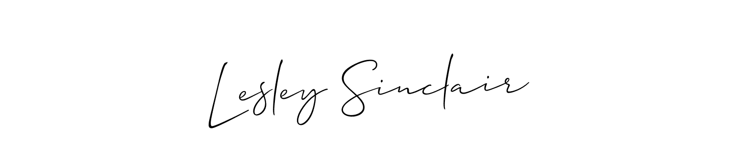 Create a beautiful signature design for name Lesley Sinclair. With this signature (Allison_Script) fonts, you can make a handwritten signature for free. Lesley Sinclair signature style 2 images and pictures png