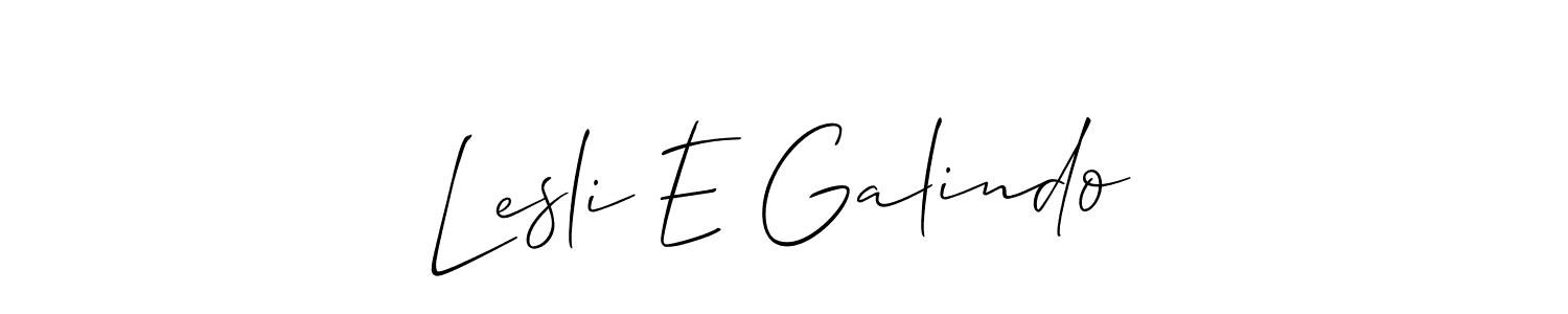 This is the best signature style for the Lesli E Galindo name. Also you like these signature font (Allison_Script). Mix name signature. Lesli E Galindo signature style 2 images and pictures png