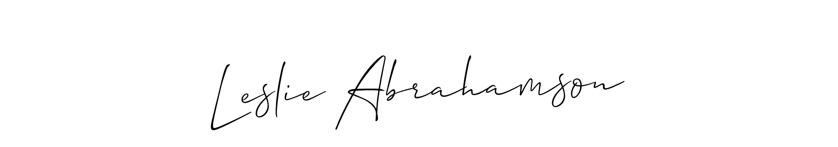 Also we have Leslie Abrahamson name is the best signature style. Create professional handwritten signature collection using Allison_Script autograph style. Leslie Abrahamson signature style 2 images and pictures png