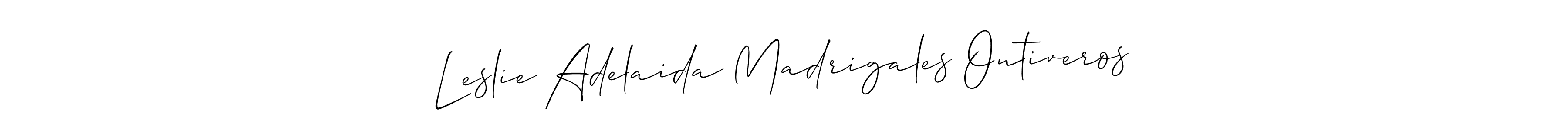 Also You can easily find your signature by using the search form. We will create Leslie Adelaida Madrigales Ontiveros name handwritten signature images for you free of cost using Allison_Script sign style. Leslie Adelaida Madrigales Ontiveros signature style 2 images and pictures png