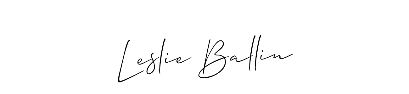 Best and Professional Signature Style for Leslie Ballin. Allison_Script Best Signature Style Collection. Leslie Ballin signature style 2 images and pictures png