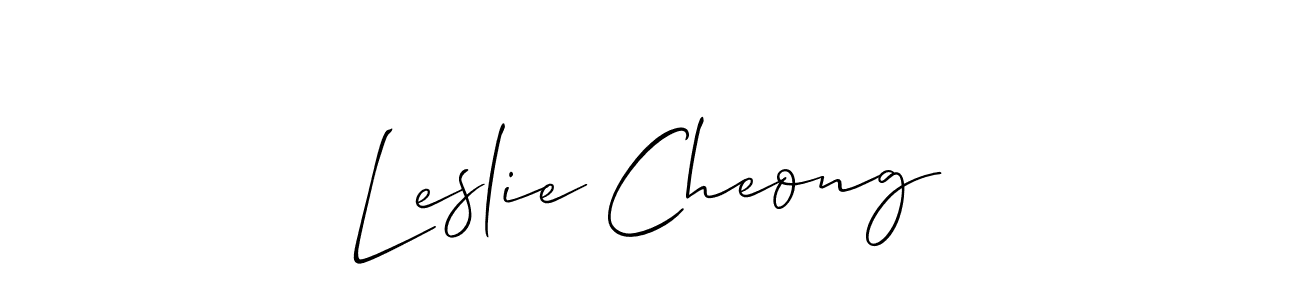 Leslie Cheong stylish signature style. Best Handwritten Sign (Allison_Script) for my name. Handwritten Signature Collection Ideas for my name Leslie Cheong. Leslie Cheong signature style 2 images and pictures png