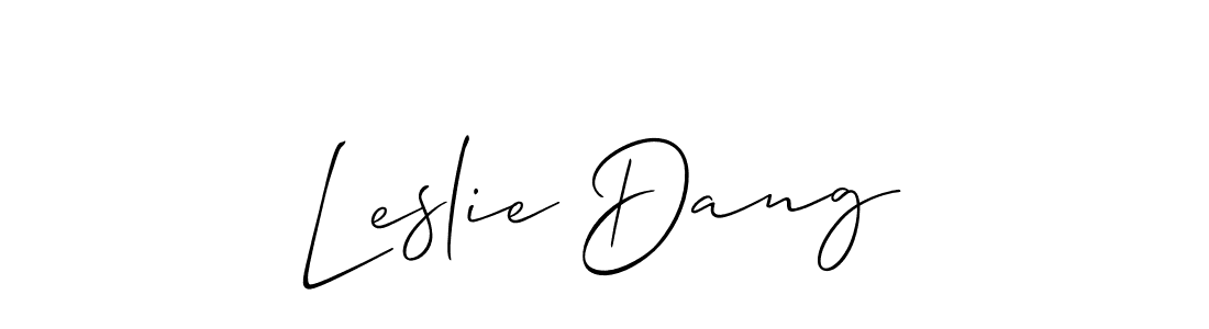 Make a short Leslie Dang signature style. Manage your documents anywhere anytime using Allison_Script. Create and add eSignatures, submit forms, share and send files easily. Leslie Dang signature style 2 images and pictures png