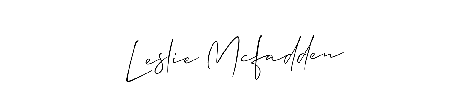 Also You can easily find your signature by using the search form. We will create Leslie Mcfadden name handwritten signature images for you free of cost using Allison_Script sign style. Leslie Mcfadden signature style 2 images and pictures png