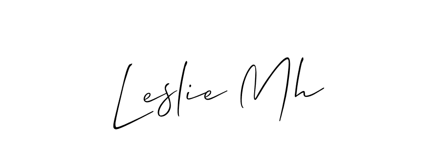 Create a beautiful signature design for name Leslie Mh. With this signature (Allison_Script) fonts, you can make a handwritten signature for free. Leslie Mh signature style 2 images and pictures png