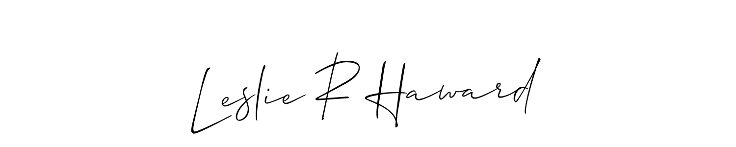 Here are the top 10 professional signature styles for the name Leslie R Haward. These are the best autograph styles you can use for your name. Leslie R Haward signature style 2 images and pictures png