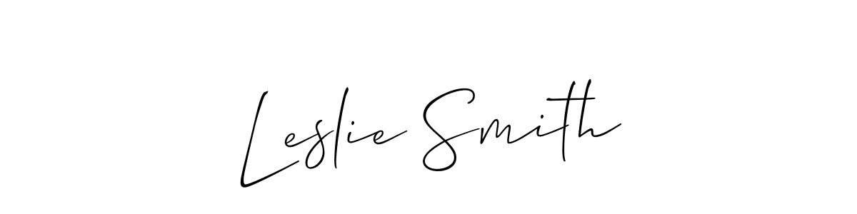 Use a signature maker to create a handwritten signature online. With this signature software, you can design (Allison_Script) your own signature for name Leslie Smith. Leslie Smith signature style 2 images and pictures png