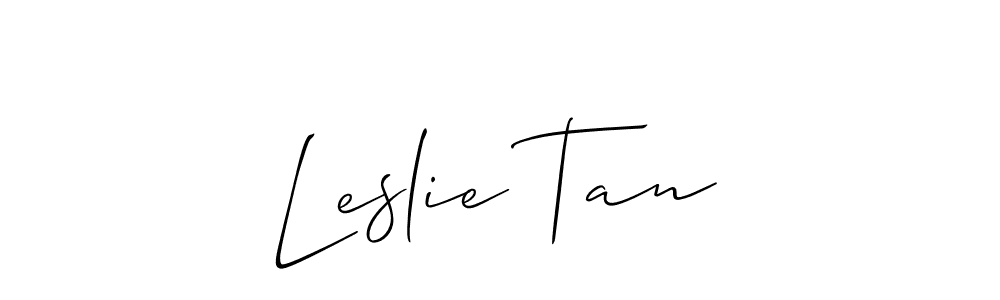 Leslie Tan stylish signature style. Best Handwritten Sign (Allison_Script) for my name. Handwritten Signature Collection Ideas for my name Leslie Tan. Leslie Tan signature style 2 images and pictures png