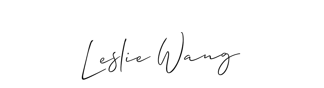 Similarly Allison_Script is the best handwritten signature design. Signature creator online .You can use it as an online autograph creator for name Leslie Wang. Leslie Wang signature style 2 images and pictures png