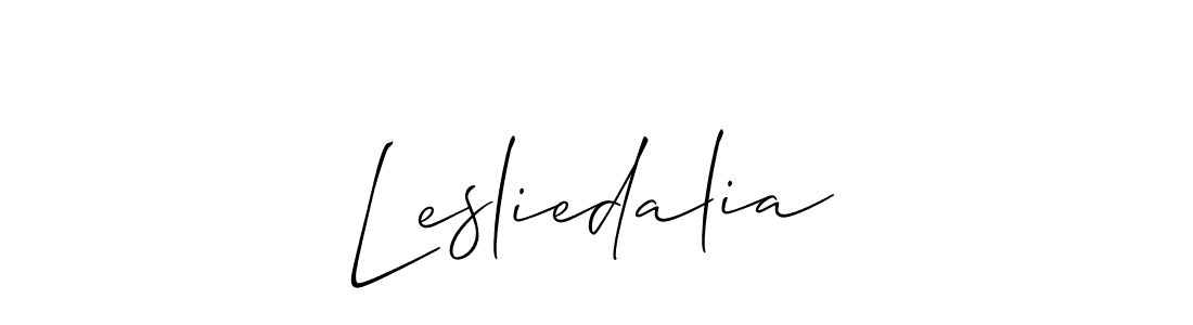 Design your own signature with our free online signature maker. With this signature software, you can create a handwritten (Allison_Script) signature for name Lesliedalia. Lesliedalia signature style 2 images and pictures png