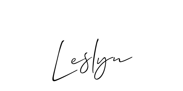 Allison_Script is a professional signature style that is perfect for those who want to add a touch of class to their signature. It is also a great choice for those who want to make their signature more unique. Get Leslyn name to fancy signature for free. Leslyn signature style 2 images and pictures png