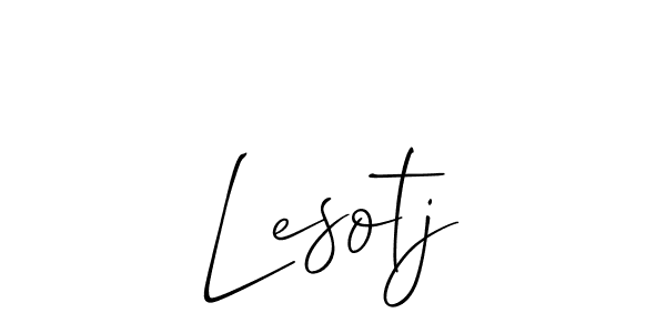 Design your own signature with our free online signature maker. With this signature software, you can create a handwritten (Allison_Script) signature for name Lesotj. Lesotj signature style 2 images and pictures png