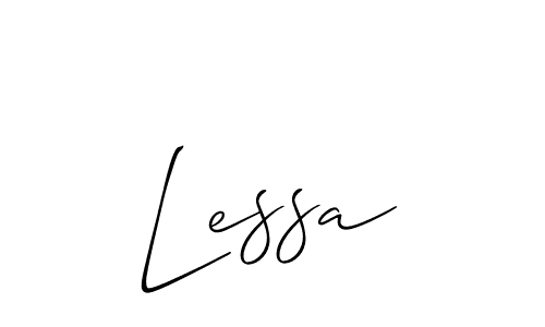 How to make Lessa name signature. Use Allison_Script style for creating short signs online. This is the latest handwritten sign. Lessa signature style 2 images and pictures png