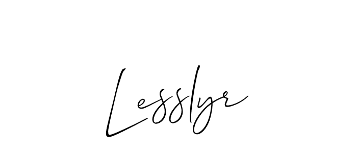 How to make Lesslyr signature? Allison_Script is a professional autograph style. Create handwritten signature for Lesslyr name. Lesslyr signature style 2 images and pictures png