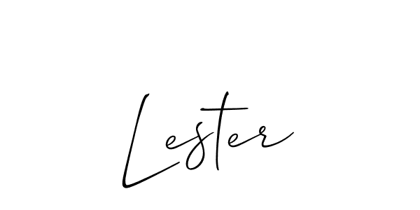 How to make Lester signature? Allison_Script is a professional autograph style. Create handwritten signature for Lester name. Lester signature style 2 images and pictures png