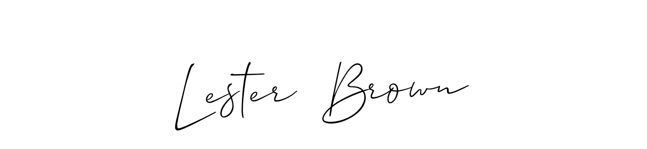 Allison_Script is a professional signature style that is perfect for those who want to add a touch of class to their signature. It is also a great choice for those who want to make their signature more unique. Get Lester  Brown name to fancy signature for free. Lester  Brown signature style 2 images and pictures png