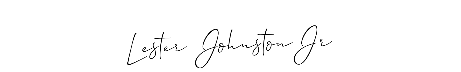 How to make Lester  Johnston Jr name signature. Use Allison_Script style for creating short signs online. This is the latest handwritten sign. Lester  Johnston Jr signature style 2 images and pictures png