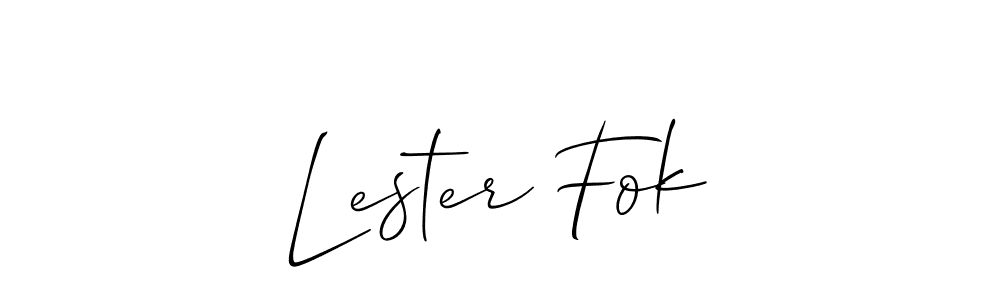 How to make Lester Fok signature? Allison_Script is a professional autograph style. Create handwritten signature for Lester Fok name. Lester Fok signature style 2 images and pictures png