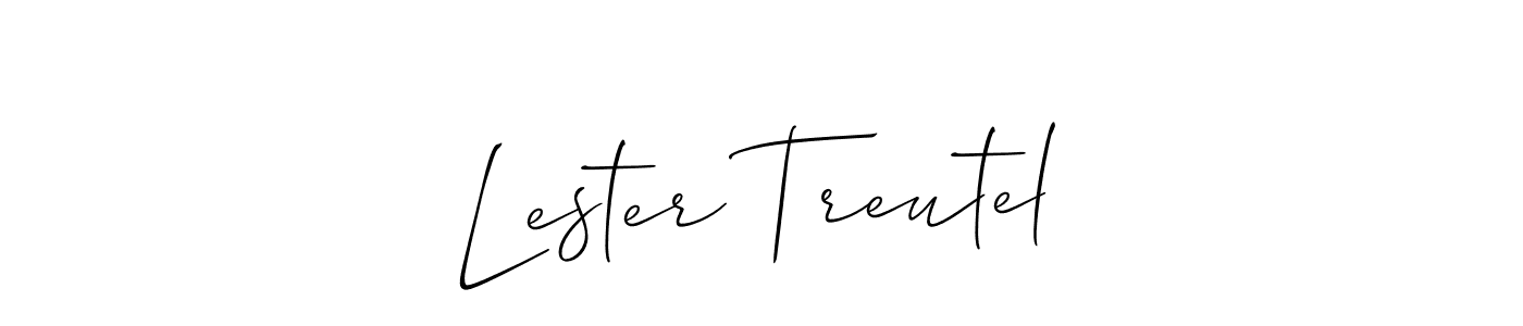 You should practise on your own different ways (Allison_Script) to write your name (Lester Treutel) in signature. don't let someone else do it for you. Lester Treutel signature style 2 images and pictures png