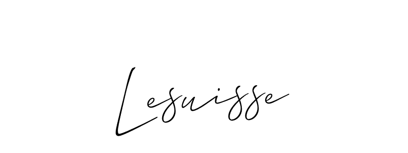 Use a signature maker to create a handwritten signature online. With this signature software, you can design (Allison_Script) your own signature for name Lesuisse. Lesuisse signature style 2 images and pictures png