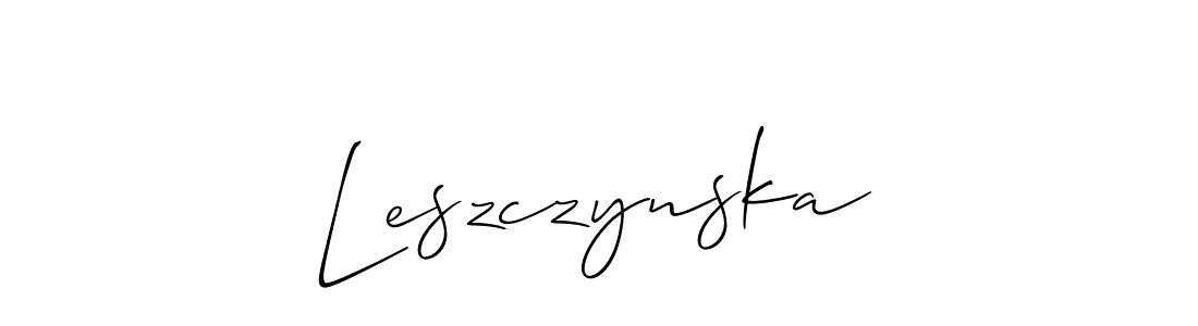 Similarly Allison_Script is the best handwritten signature design. Signature creator online .You can use it as an online autograph creator for name Leszczynska. Leszczynska signature style 2 images and pictures png