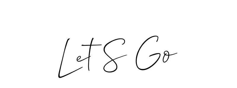 How to make Let S Go name signature. Use Allison_Script style for creating short signs online. This is the latest handwritten sign. Let S Go signature style 2 images and pictures png