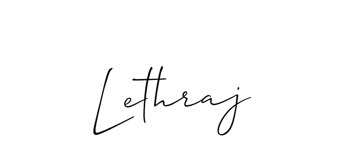 How to make Lethraj signature? Allison_Script is a professional autograph style. Create handwritten signature for Lethraj name. Lethraj signature style 2 images and pictures png