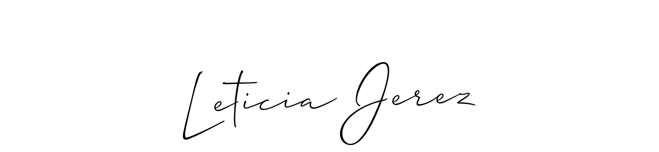 You should practise on your own different ways (Allison_Script) to write your name (Leticia Jerez) in signature. don't let someone else do it for you. Leticia Jerez signature style 2 images and pictures png