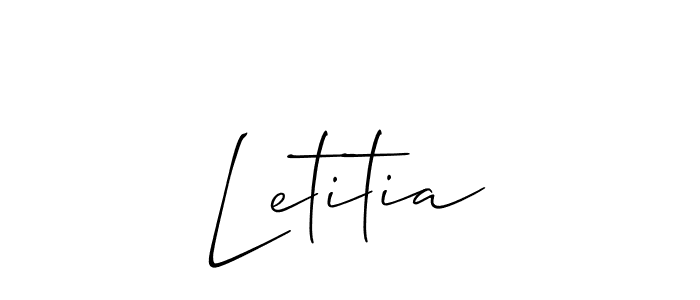 It looks lik you need a new signature style for name Letitia. Design unique handwritten (Allison_Script) signature with our free signature maker in just a few clicks. Letitia signature style 2 images and pictures png