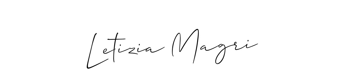 Also You can easily find your signature by using the search form. We will create Letizia Magri name handwritten signature images for you free of cost using Allison_Script sign style. Letizia Magri signature style 2 images and pictures png