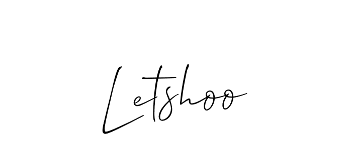 You should practise on your own different ways (Allison_Script) to write your name (Letshoo) in signature. don't let someone else do it for you. Letshoo signature style 2 images and pictures png