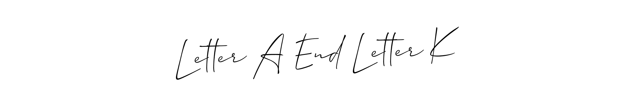 Design your own signature with our free online signature maker. With this signature software, you can create a handwritten (Allison_Script) signature for name Letter A End Letter K. Letter A End Letter K signature style 2 images and pictures png