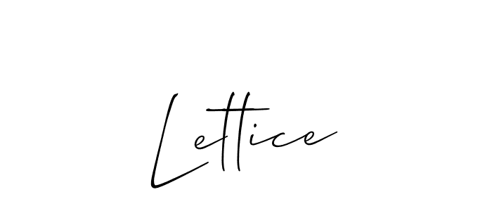 How to make Lettice signature? Allison_Script is a professional autograph style. Create handwritten signature for Lettice name. Lettice signature style 2 images and pictures png