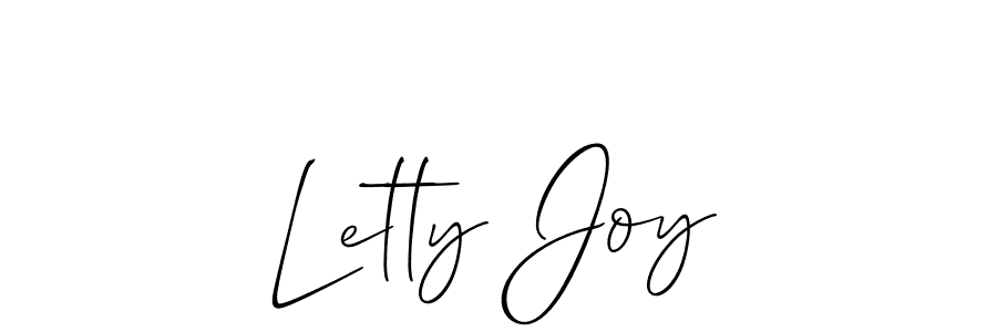 You should practise on your own different ways (Allison_Script) to write your name (Letty Joy) in signature. don't let someone else do it for you. Letty Joy signature style 2 images and pictures png