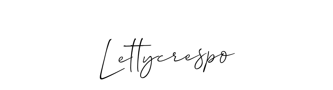 Also You can easily find your signature by using the search form. We will create Lettycrespo name handwritten signature images for you free of cost using Allison_Script sign style. Lettycrespo signature style 2 images and pictures png