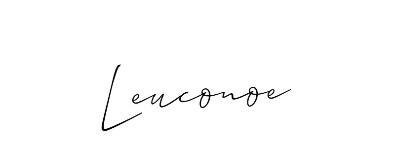 It looks lik you need a new signature style for name Leuconoe. Design unique handwritten (Allison_Script) signature with our free signature maker in just a few clicks. Leuconoe signature style 2 images and pictures png