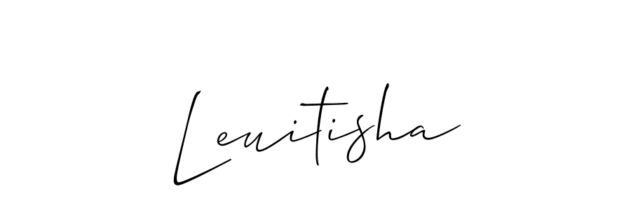 The best way (Allison_Script) to make a short signature is to pick only two or three words in your name. The name Leuitisha include a total of six letters. For converting this name. Leuitisha signature style 2 images and pictures png