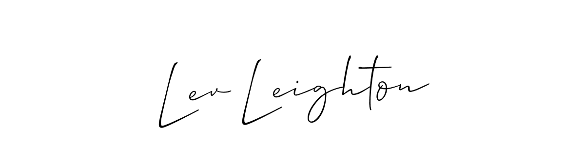 How to make Lev Leighton signature? Allison_Script is a professional autograph style. Create handwritten signature for Lev Leighton name. Lev Leighton signature style 2 images and pictures png
