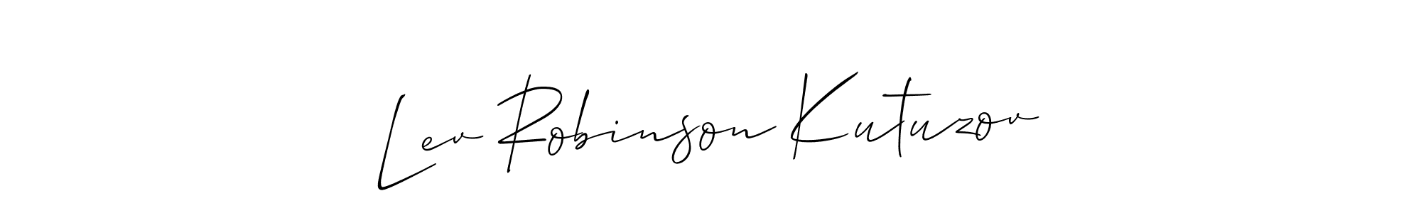 Create a beautiful signature design for name Lev Robinson Kutuzov. With this signature (Allison_Script) fonts, you can make a handwritten signature for free. Lev Robinson Kutuzov signature style 2 images and pictures png