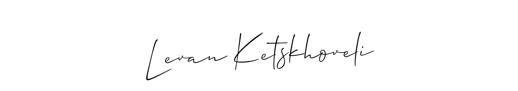 Create a beautiful signature design for name Levan Ketskhoveli. With this signature (Allison_Script) fonts, you can make a handwritten signature for free. Levan Ketskhoveli signature style 2 images and pictures png