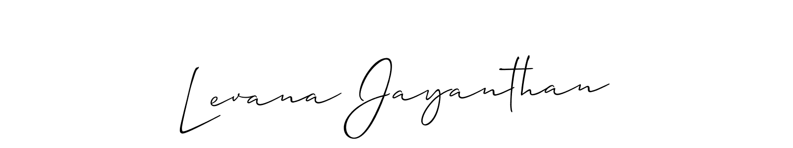 Make a short Levana Jayanthan signature style. Manage your documents anywhere anytime using Allison_Script. Create and add eSignatures, submit forms, share and send files easily. Levana Jayanthan signature style 2 images and pictures png