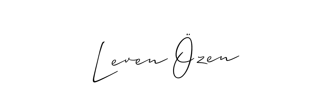 Allison_Script is a professional signature style that is perfect for those who want to add a touch of class to their signature. It is also a great choice for those who want to make their signature more unique. Get Leven Özen name to fancy signature for free. Leven Özen signature style 2 images and pictures png