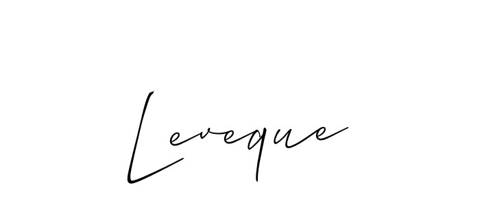 How to make Leveque signature? Allison_Script is a professional autograph style. Create handwritten signature for Leveque name. Leveque signature style 2 images and pictures png