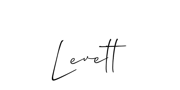 Best and Professional Signature Style for Levett. Allison_Script Best Signature Style Collection. Levett signature style 2 images and pictures png